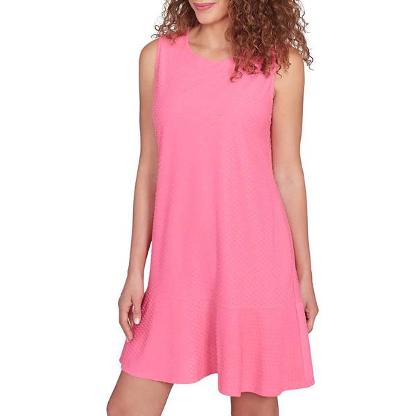Petite Ruby Rd. Must Haves II Swiss Dot Ruffle Hem Dress
