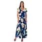 Womens 24/7 Comfort Apparel Floral Empire Waist Maxi Dress - image 1