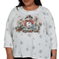 Plus Size Alfred Dunner Classics Shimmering Snowman Tee - image 4