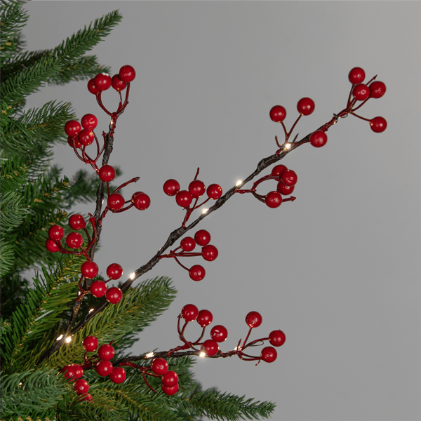 Northlight 29in. Warm White Lighted Berries Christmas Spray