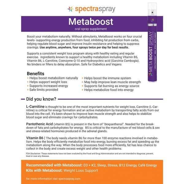 SpectraSpray&#174; MetaBoost Oral Spray Supplement