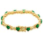 Gianni Argento Lab Grown Emerald Infinity Heart & X Bracelet - image 1