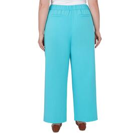 Plus Size Ruby Rd. By The Sea Flat Front Solid Pants