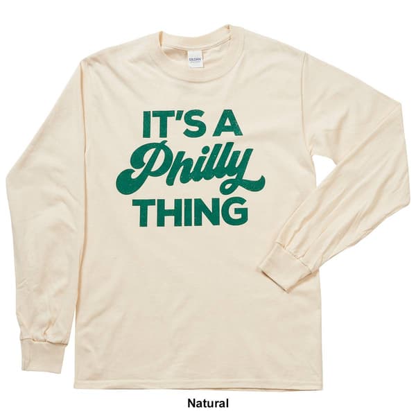 Mens Tailgate It''s A Philly Script Long Sleeve Tee