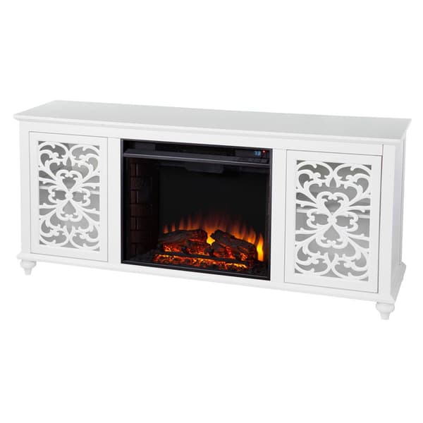 Southern Enterprises Maldina Electric Fireplace w/ Media Storage