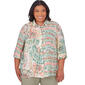 Plus Size Alfred Dunner Tuscan Sunset Batik Tie Dye Spliced Shirt - image 1