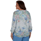 Plus Size Alfred Dunner Provence Floral Marled Henley Blouse - image 2