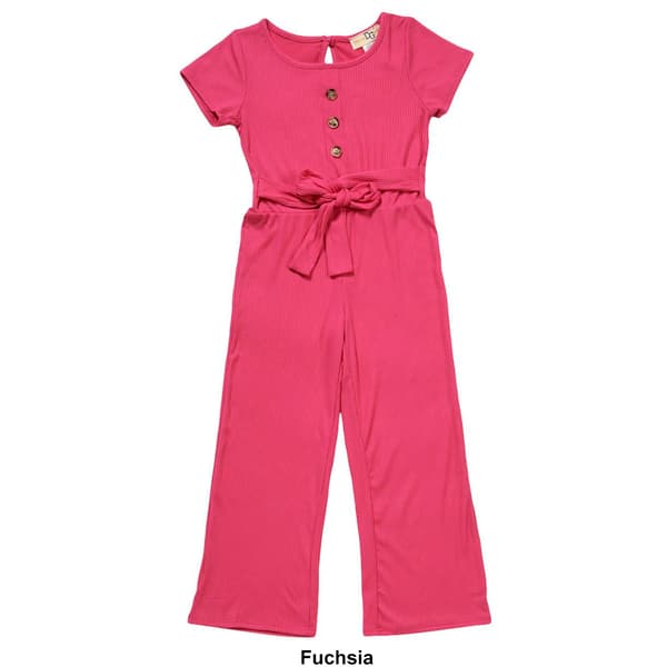 Girls (7-12) Dream Girl Ribbed Self Belt Jumper w/ Buttons