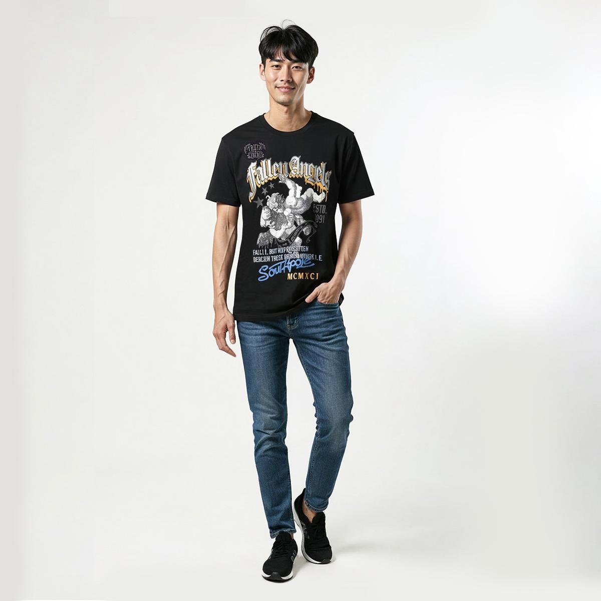 Young Mens SOUTHPOLE Fallen Angel Foil Tee
