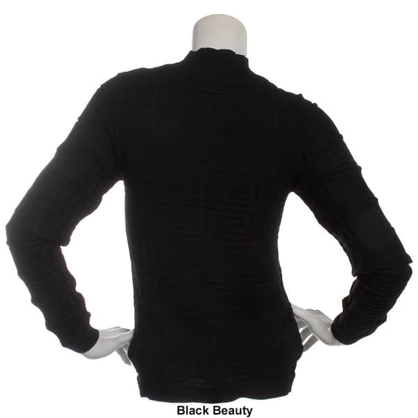 Juniors Jolie &amp; Joy Greek Key Mock Neck Sweater