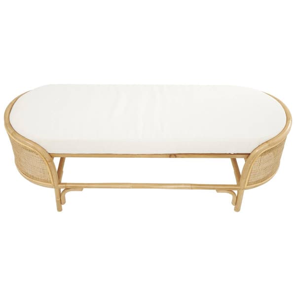 9th & Pike&#174; Natural Brown Rattan Bench