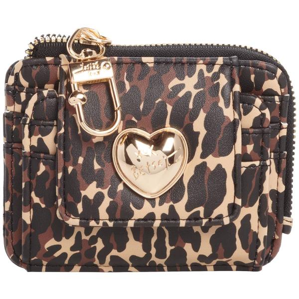 Womens Betsey Johnson Leopard French Wallet - image 