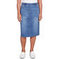 Plus Size Alfred Dunner In Full Bloom Denim Skirt - image 1
