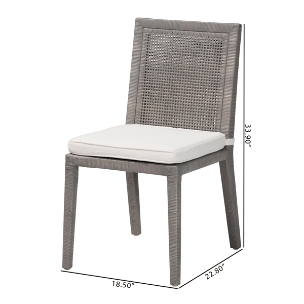 bali & pari Sofia Natural Rattan Dining Chair