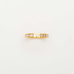 Sterling Silver Channel Set Crystals Eternity Band Ring