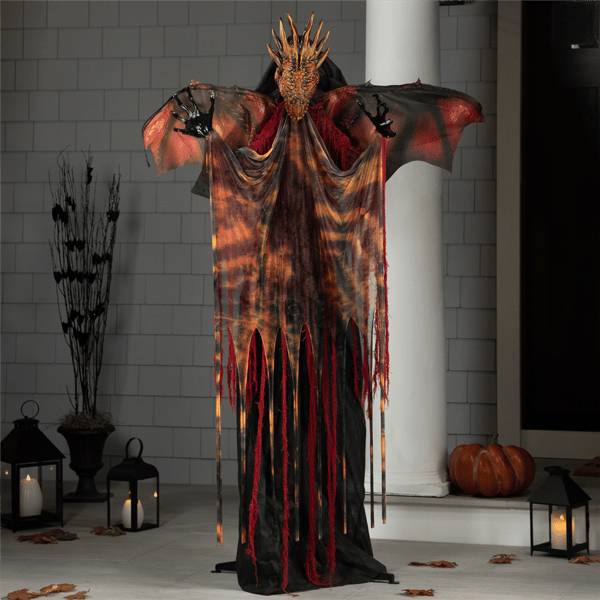 Northlight 5.75ft.  Animated Standing Dragon Man Halloween Figure