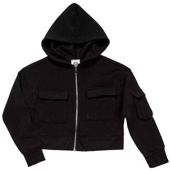 Girls &#40;7-16&#41; Jolie & Joy Solid Hooded Cargo Jacket - image 