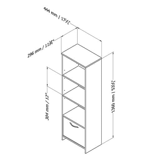 South Shore Step One Shelf Bookcase
