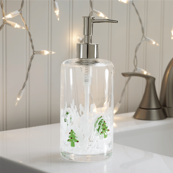 Avanti Decorated Trees Glass Soap & Lotion Dispenser