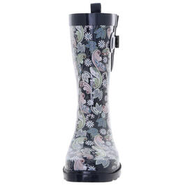 Womens Capelli New York Mid Ornate Paisley Ankle Rain Boots