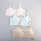 Girls Bebe 3pk. Seamless Jacquard Logo Bralette - image 2