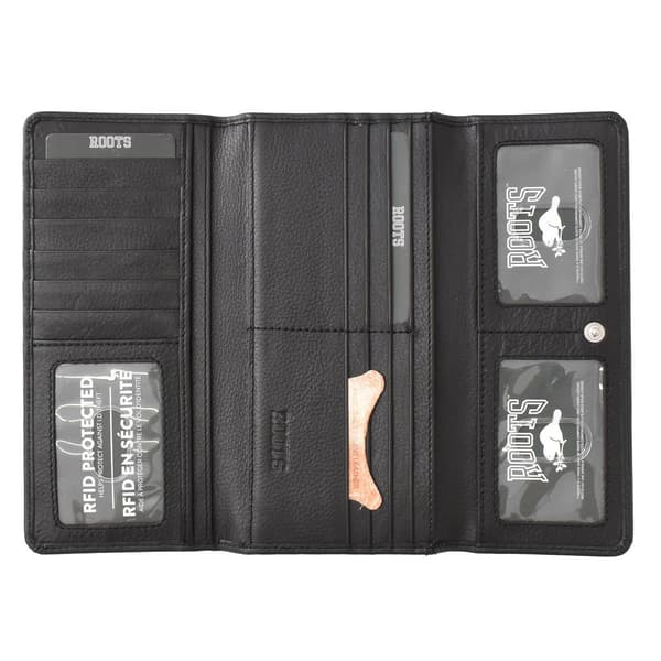 Womens Roots Silhouette Slim Wallet