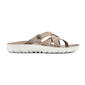 Womens Cliffs by White Mountain Banksy Cheetah Thong Sandals - image 2