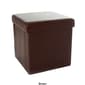 FHE Red Faux Leather Ottoman - image 3