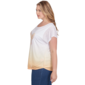 Plus Size Hearts of Palm Peachy Keen Butterfly Rhinestone Tee - image 4