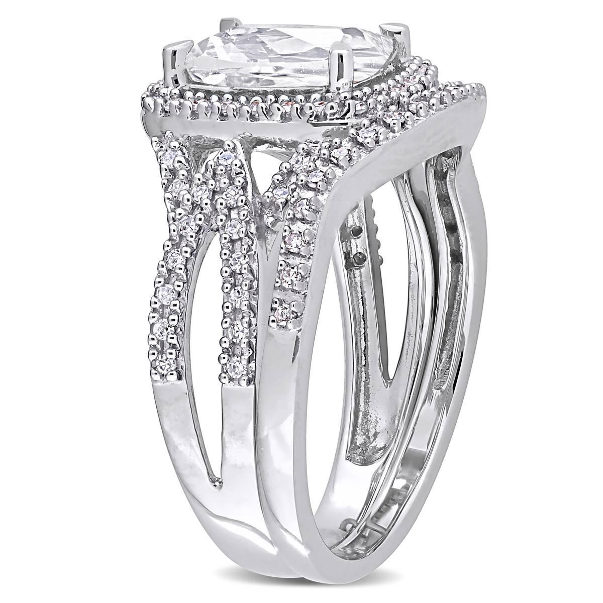 Gemstone Classics™ Diamond & Lab Created White Sapphire Ring