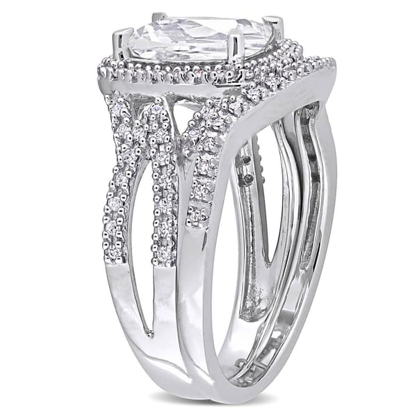Gemstone Classics™ Diamond & Lab Created White Sapphire Ring