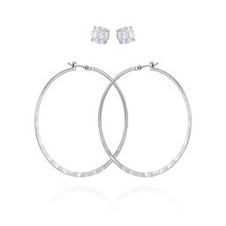 Guess 2pr. Hoop & Cubic Zirconia Stud Earrings