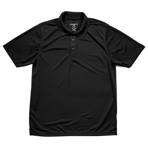 Mens Cross & Winsor&#174; Solid Rice Stitch Golf Polo