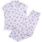 Womens Laura Ashley(R) Floral Bouquet Striped Long Leg Pajama Set - image 1