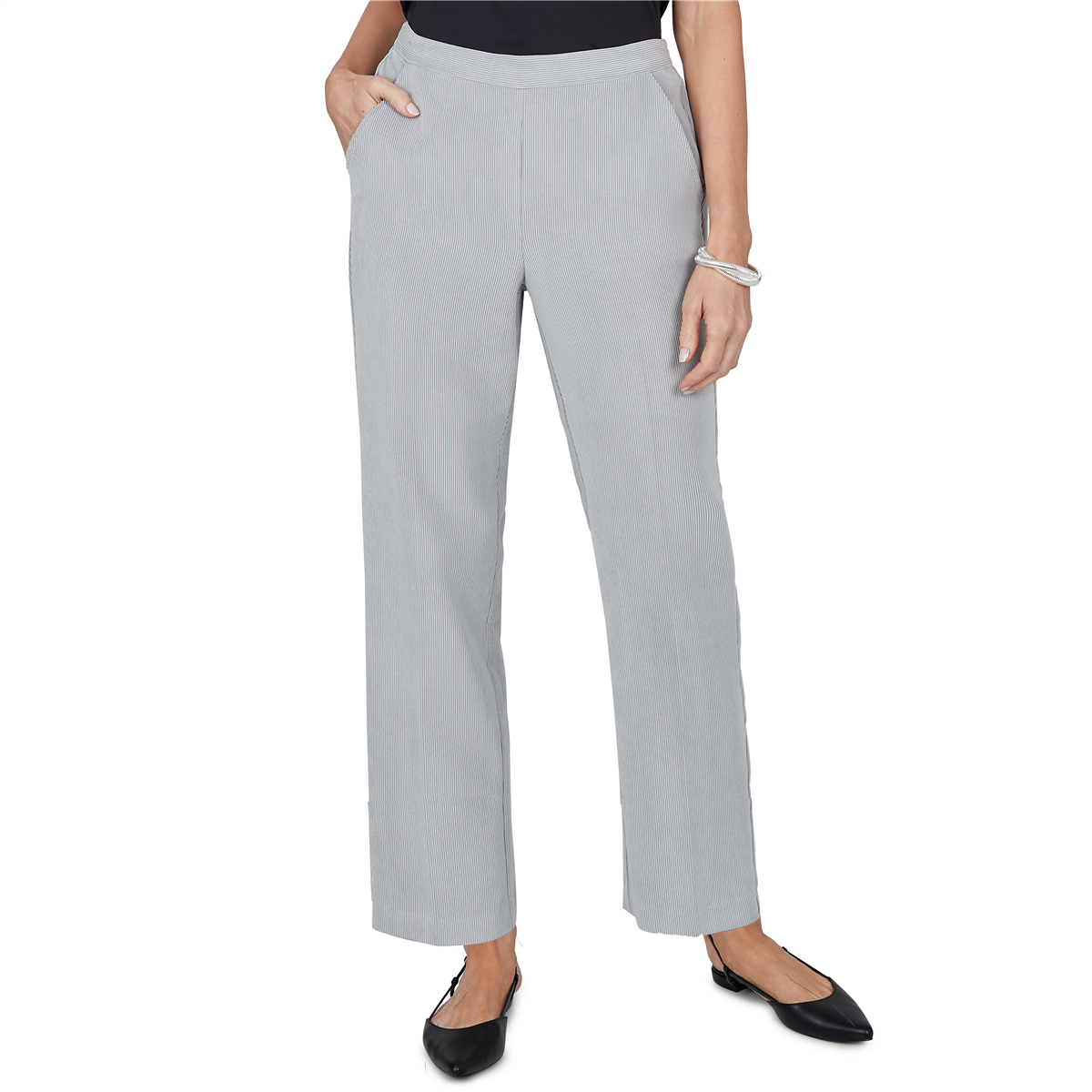 Petite Alfred Dunner Vail Knit Corduroy Pants - Average Length