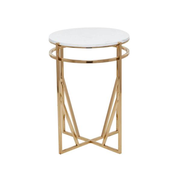 9th & Pike(R) Gold-Tone Metal Contemporary Accent Table - image 