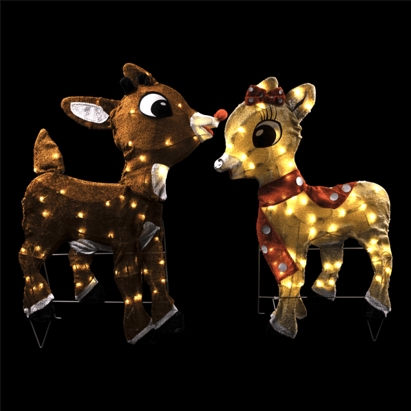 Northlight Lighted Rudolph & Clarice Outdoor Christmas Décor
