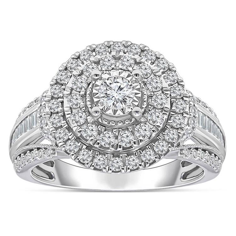 Diamond Classics™ White Gold 1ctw. Halo Bridal Ring