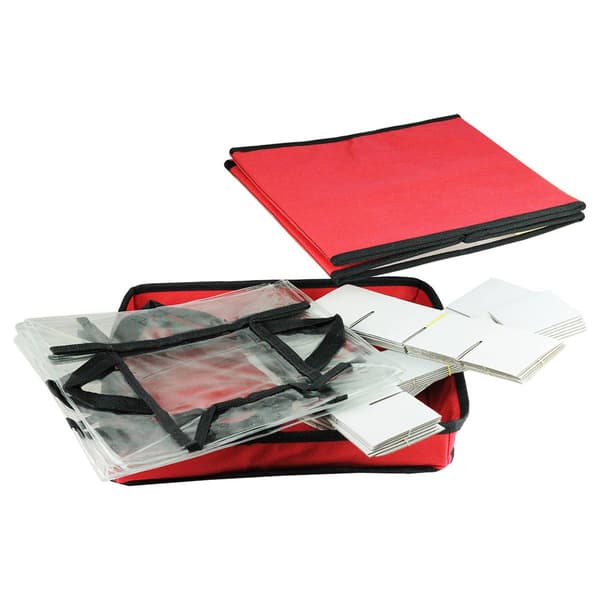 Northlight Seasonal 12in. Red & Clear Ornament Storage Bag