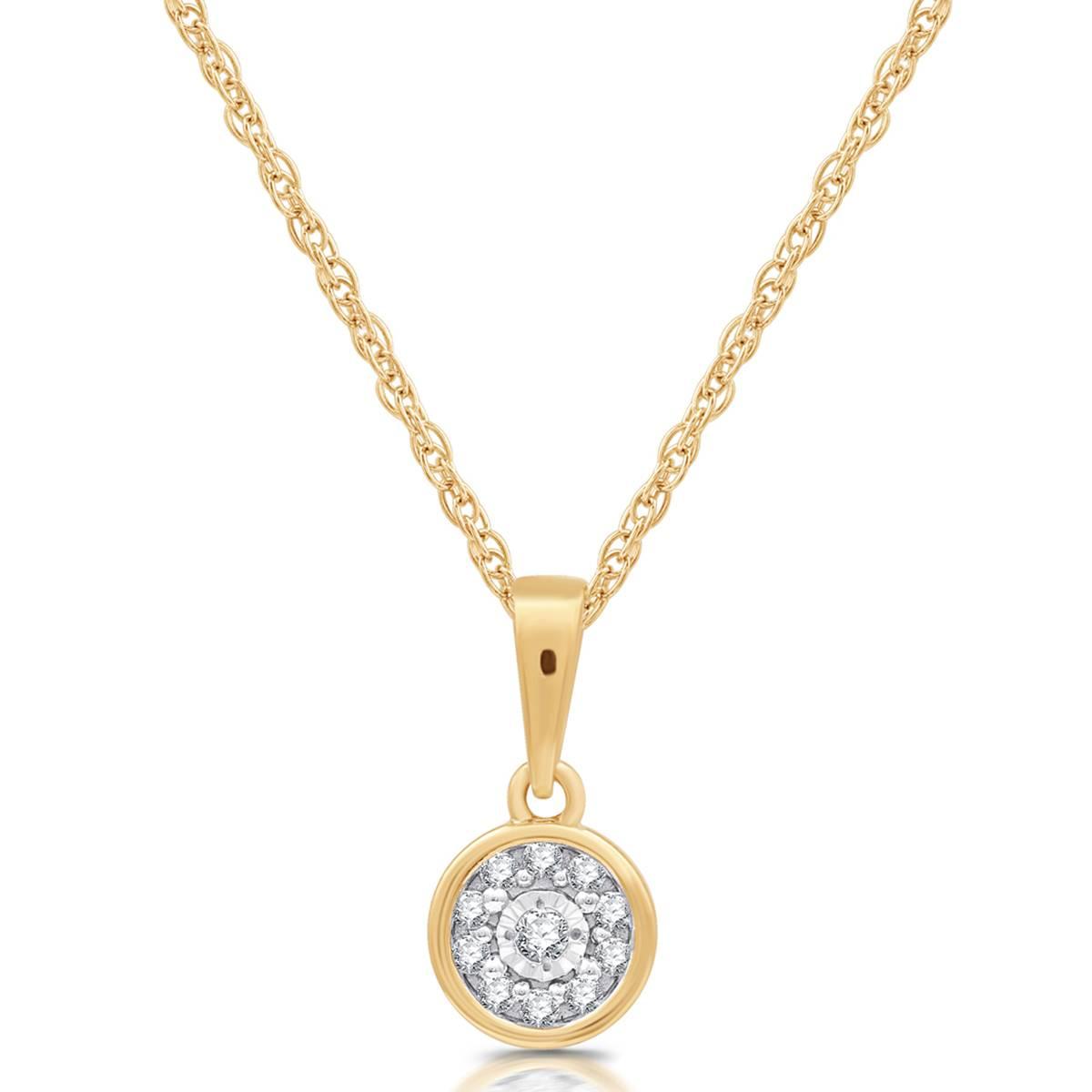 Nova Star® Lab Grown Diamond Bezel Frame Pendant & Earring Set