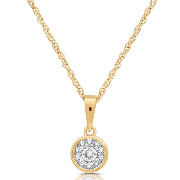 Nova Star® Lab Grown Diamond Bezel Frame Pendant & Earring Set