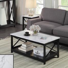 Convenience Concepts Oxford Faux Marble Top Coffee Table