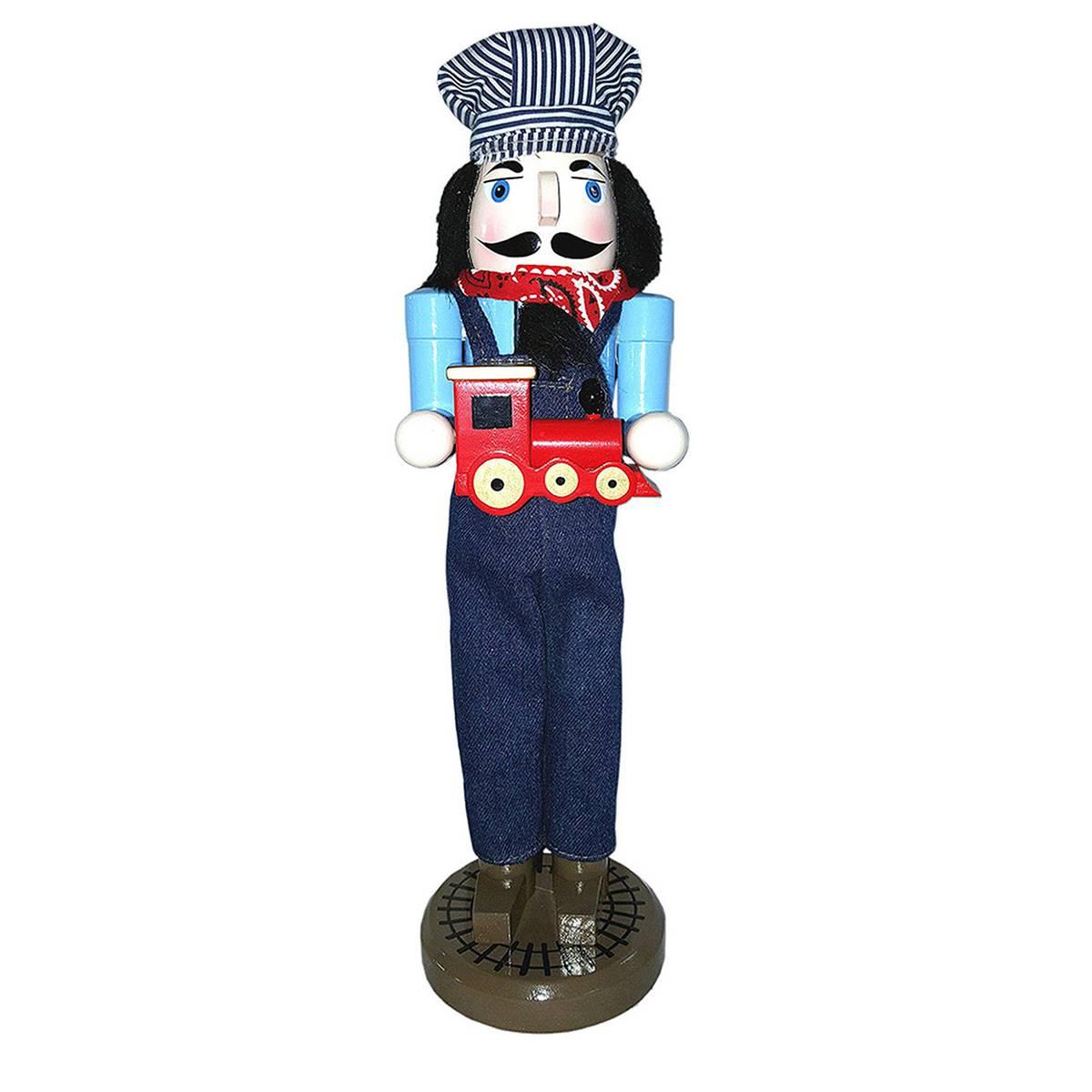 Santa’s Workshop 14in. Train Conductor Nutcracker