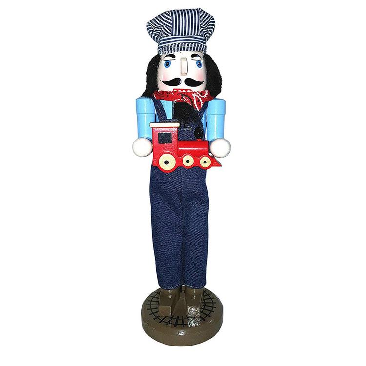 Santa's Workshop 14in. Train Conductor Nutcracker