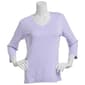Womens Preswick & Moore&#174; 3/4 Sleeve V-Neck Solid Tee - image 6