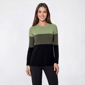 Womens Retrology Color Block Crew Neck Sweater - image 4