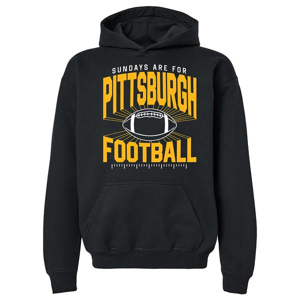 Boys (8-20) Tailgate Sundays are for Pittsburgh Football Hoodie - image 