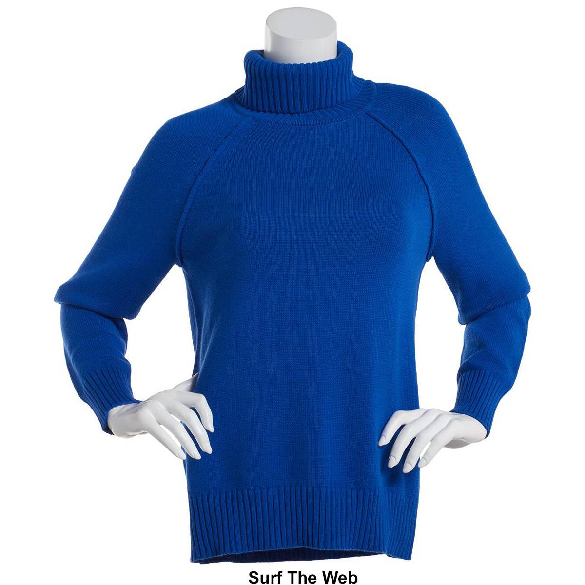 Womens 89th & Madison Long Sleeve Perfect Turtleneck Sweater