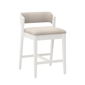 HH2 Home Dresden White Fabric Counter Height Stool - image 2