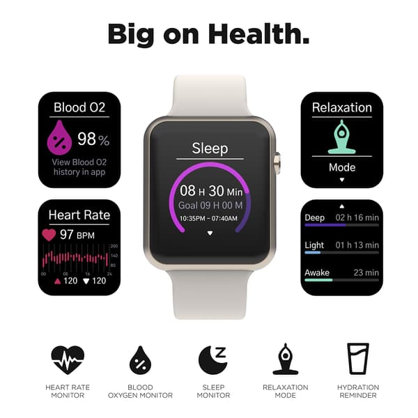 Adult Unisex iTouch Air 4 Titanium Smart Watch - TA4M01-TM1